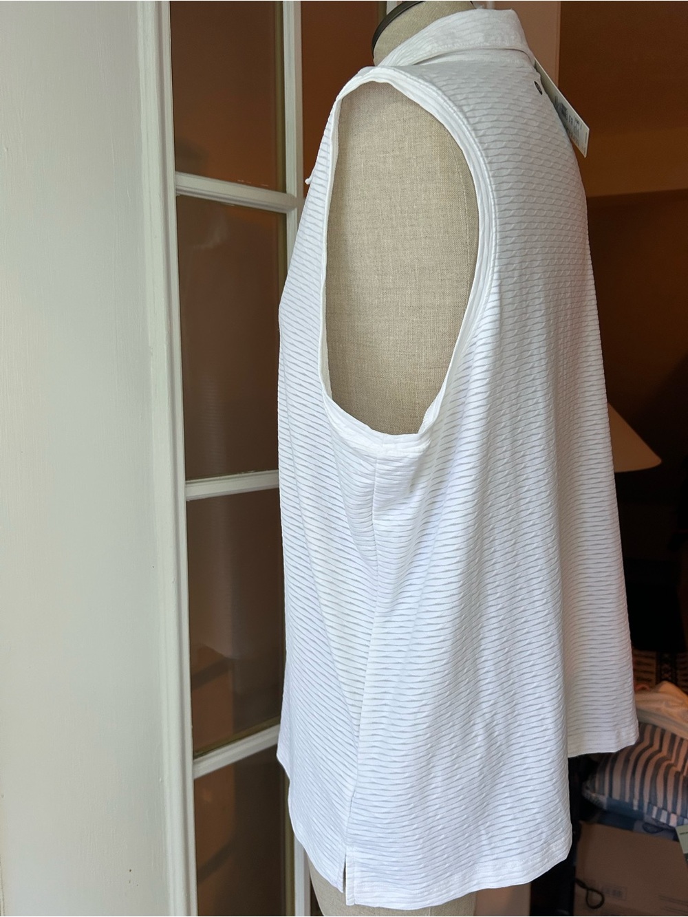Calia golf white renew sleeveless Polo Top - Classic Collared Knit. XXL - Picture 16 of 16